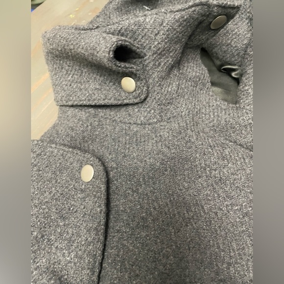 Moda International Moto-C Gray Wool Blend Jacket Woman Small - Picture 11 of 13